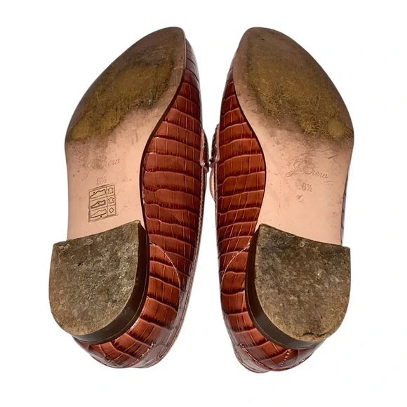 J. Crew Academy Crocodile embossed Pattern leather Loafers - Picture 5 of 7